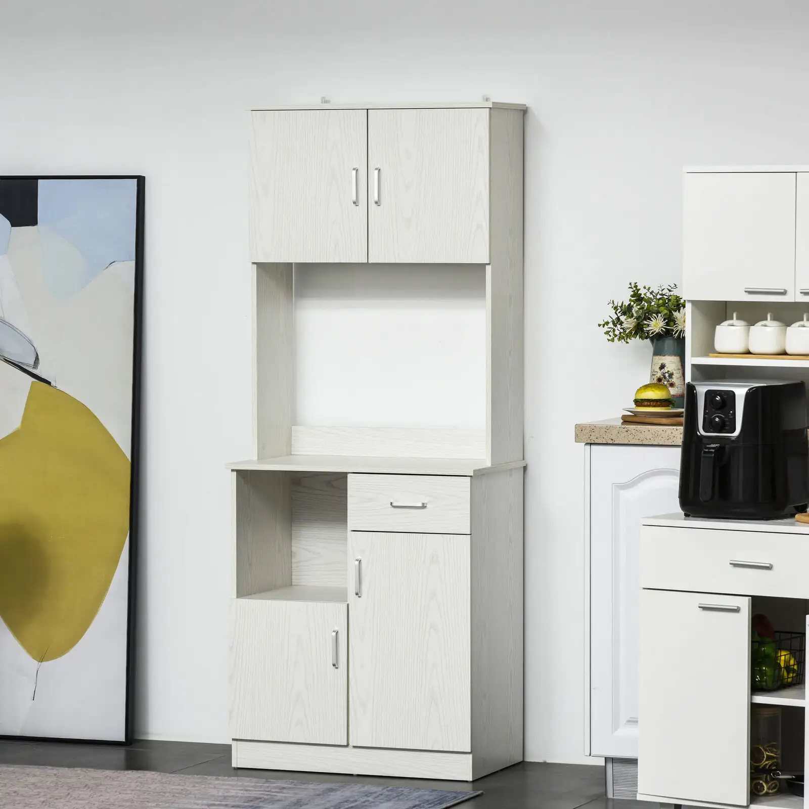 Armoire de cuisine en bois, 1 pièce, Design moderne, pour four à micro-ondes, armoire de cuisine, bon marché