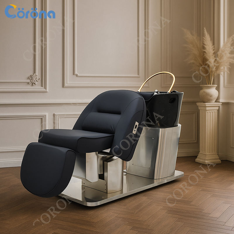 Reclining Shampoo Chair with Footrest Stylish Durable