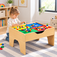 Table d'activités Montessori pour enfants, table de jeu en bois avec bacs de rangement, mobilier pour maternelle, école maternelle, garderie, salle de classe