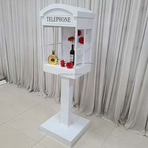 Cabina telefónica de boda, soporte de audio blanco para libro de visitas, cabina telefónica blanca para decoración de boda - Product Image 4