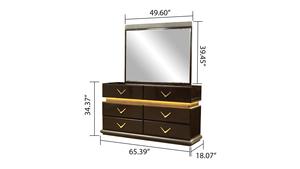 Modern Luxury <b>Convertible</b> 4-Piece Queen Bedroom Set Made of Wood in Brown - Product Image 5