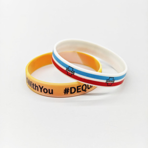 สายรัดข้อมือซิลิโคนคุณภาพสูงแบบกำหนดเอง สร้างสรรค์กำไลยางของคุณเองพร้อมข้อความหรือโลโก้ ผลิตภัณฑ์ส่งเสริมการขายแบบส่วนตัว - Product Image 2