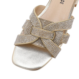 PU Women's <strong>Slipper</strong> Flat Light Weight Slip-On Customized <strong>Diamante</strong> Comfort Soft Footwear for Autumn/Spring/Summer - Product Image 6