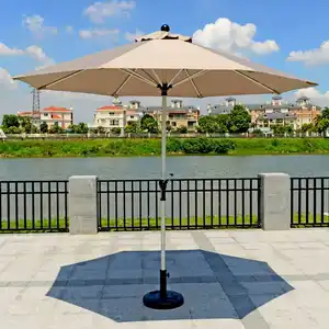 Großhandel starke Luxus Sonne wasserdicht Stoff Terrasse Garten Strand Outdoor-Regenschirm