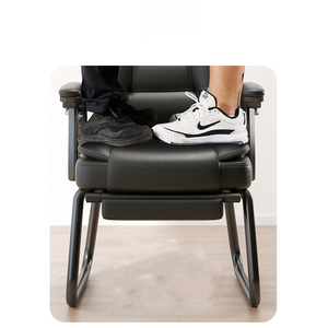 Chaises de bureau, de salle de réunion, de chambre à coucher, d'hôtel, d'appartement, de direction, en métal, en gros, avec accoudoirs et dossiers rembourrés en éponge, modernes - Product Image 3