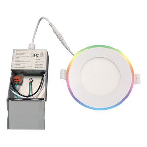 4 6 inch lõm Downlight 5cct Slim Bảng điều chỉnh ánh sáng <span class=keywords><strong>LED</strong></span> Dimmable ETL năng lượng Sao potlights với ánh sáng ban đêm chế độ 2000k RGB - Product Image 2