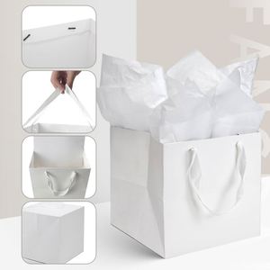 Handmade DIY Wedding Party Favor Recyclable Kraft <b>Paper</b> Bags with Handle for Business Packaging and Gift Ornament Decorations - Product Image 4