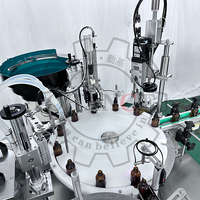 Machine de remplissage automatique 10ml 30ml Flacon liquide en verre Flacon compte-gouttes Piston Remplissage Capsulage Étiquetage Machine d'impression