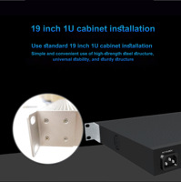 Commutateurs réseau industriels gérés 24 ports RJ45, 4 ports combo, routage statique, réseau en anneau ERPS, installation en rack 1U