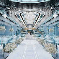 Fournitures de mariage Plafond de mariage Décoration de scène Banquet Salle de mariage Rendu Dessins Conception vidéo 3D