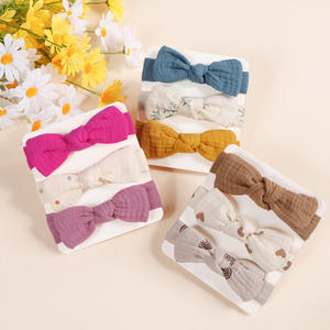 Diadema de Algodón con Lazo para Recién Nacidos, Estilo Coreano, Elástica, para Bebés Niñas y Niños - Product Image 2