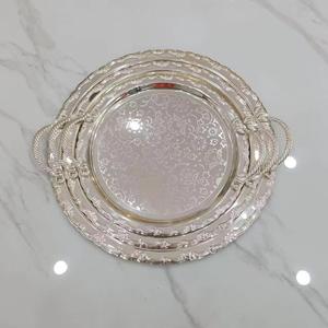 Vente en gros Plateaux personnalisés en métal et en acier inoxydable Assiette à dessert en or Plateau à gâteau aux fruits et noix - Product Image 4