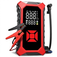 Démarreur de voiture portable avec compresseur d'air 12V 8000mAh 4000A, affichage numérique, outil d'urgence pour voiture, moto, vélo