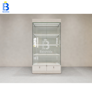 Tùy Chỉnh Bán Lẻ Thuốc Lá Cửa Hàng Phụ Kiện Bằng Gỗ Xì Gà Cửa Hàng Hiển Thị Tủ Có Thể Điều Chỉnh Laminate Glass Showcase Cho - Product Image 4