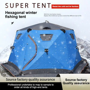 เต็นท์แคมป์ปิ้งแบบเปิดได้ เต็นท์ตกปลาน้ำแข็ง เต็นท์ผ้าฝ้ายหนาพิเศษสำหรับกิจกรรมกลางแจ้ง ป้องกันความหนาวและลม เต็นท์ตกปลาสำหรับฤดูหนาว - Product Image 6
