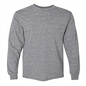 Camiseta Personalizada de Manga Larga con Cuello Redondo para Hombre, 100% Algodón, Tejido Twill, Corte Regular, Estilo Casual Elegante, Secado Rápido, Transpirable - Product Image 3