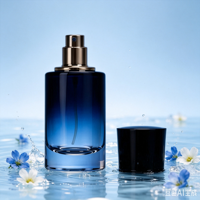 Flacon pulvérisateur de parfum haut de gamme en verre 30ML 50ML 100ML avec couleur dégradée, design portable, bouchon à vis et diffuseur à bâtonnets