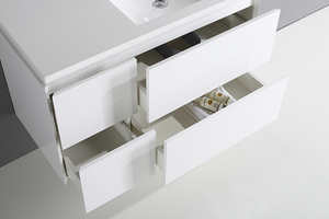 <span class=keywords><strong>Mobile</strong></span> da <span class=keywords><strong>bagno</strong></span> a parete bianco puro con quattro <span class=keywords><strong>cassetti</strong></span>, lavabo Offset e porta apribile personalizzabile e classico Best-seller - Product Image 4