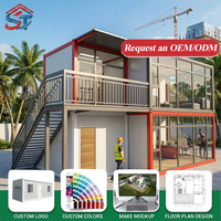 Bureau préfabriqué personnalisé en conteneur, cabine modulaire, bureau de chantier avec façade vitrée en pignon, salle de réunion pour parc industriel