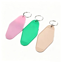 Porte-clés vierges en gros pour hôtels, porte-clés vintage en acrylique personnalisables avec logo pour étiquettes de bagages DIY, cadeaux et décorations