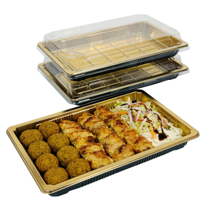 Contenedor de Sushi Personalizado, Bandeja de Plástico PET de Grado Alimenticio para Catering, Envase para Llevar de <span class=keywords><strong>Restaurante</strong></span> Asiático, Contenedor de Sushi con Tapa - Product Image 2