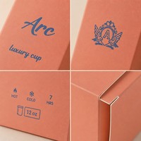 Boîte d'emballage écologique pour gobelet, boîte cadeau en carton recyclable avec impression de logo pour tasse isotherme de marque