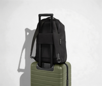 Sac à dos de voyage 20L résistant à l'eau en nylon avec poche cachée pour passeport, pochette pour trolley et ouverture complète pour les voyages en avion
