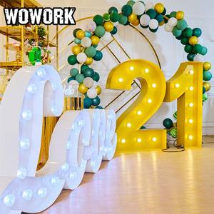 Letrero Luminoso LED RGB de Neón Gigante de 4 Pies para Decoración de Exteriores WOWORK 2026, Letras y Números para Decoración de Fiestas de Graduación y Bodas - Product Image 3