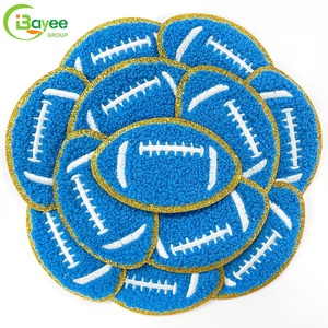 Parches de chenilla modernos de 5.5CM y 6.5CM para gorras y bolsos, termoadhesivos, con diseños de pelota de softbol, corazón, béisbol, tenis, fútbol y baloncesto - Product Image 4
