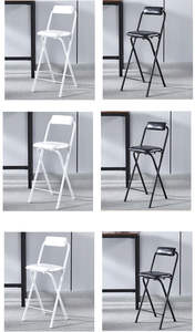 <span class=keywords><strong>Taburete</strong></span> de Bar <span class=keywords><strong>Plegable</strong></span> <span class=keywords><strong>con</strong></span> Asiento y <span class=keywords><strong>Respaldo</strong></span> de Cuero PU, Estructura Metálica, Portátil para <span class=keywords><strong>Cocina</strong></span>, Pub, Cafetería, Hogar, Bar, Espacios Pequeños - Product Image 5