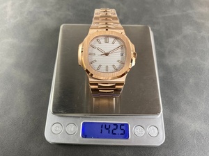 Reloj Mecánico de Lujo, Super Calidad, Resistente al Agua, 40mm, Fábrica DDF, Movimiento ETA 324, 5711, 141g, Oro Rosa, Blanco, PP - Product Image 4