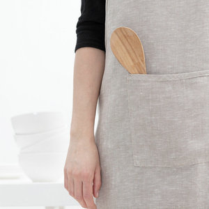 Alta calidad 100% Lino francés Cruz una pieza estilo <span class=keywords><strong>delantal</strong></span> de lino - Product Image 4