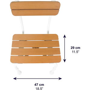 <b>Shower</b> <b>Chair</b> (136 kg), Bath <b>Chairs</b> for the Elderly, Wood Effect Seat KMINA K30025 - Product Image 3