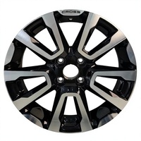 Jante en alliage noir et argent, 4 trous, moulée, pour voiture, 16x6.5J 17x6.5J PCD 4x100, pour remplacement et réparation