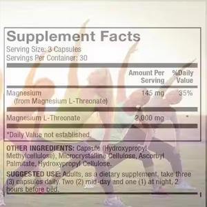 Supplément de soins de santé Magnésium Threonate Capsules d'extrait de haricot blanc Soutient la mémoire et les pilules de mise au point - Product Image 5