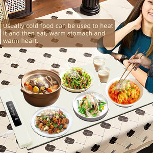 Groot Formaat Verstelbare Draagbare Opvouwbare Siliconen Verwarmingsbak Rol Elektrische Voedselverwarmende Mat Voor Tafel Voor Het Verwarmen Van Voedsel - Product Image 2