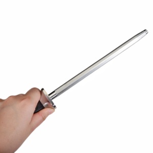 Afilador de cuchillos tipo varilla de carbono de 8 pulgadas con mango de madera Afilador de cuchillos de acero de 2 etapas por <span class=keywords><strong>Sharp</strong></span> - Product Image 4