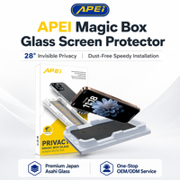 Kit d'installation facile Magic Box, film protecteur d'écran en verre trempé anti-espion HD sans poussière pour la série iPhone