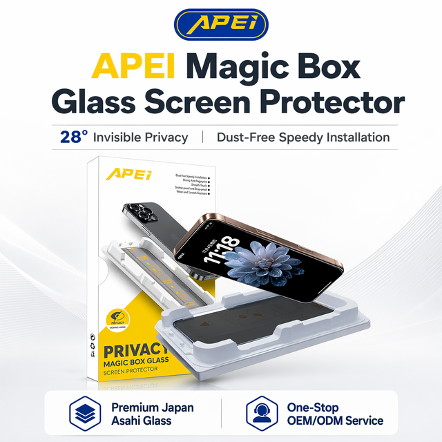 Magic Box Easy Installation Kit Dust-Free HD Anti-Spy Privacy for iPhone Series Protective Film Tempered Glass Screen Protector
