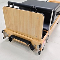 Reformer de Pilates pliable en bois d'érable réglable et durable pour la maison et l'entraînement de Pilates