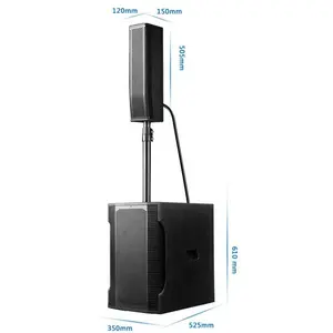 12 " / 15" a bassa Frequenza Binario della Linea di Frequenza 80Hz-20KHz Professionale Alimentato Line Array Attivo altoparlanti fabbrica GZ