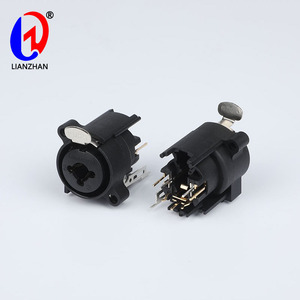 Connecteur <span class=keywords><strong>Combo</strong></span> Audio & Vidéo LIANZHAN CTCK-11HP pour <span class=keywords><strong>Prise</strong></span> <span class=keywords><strong>XLR</strong></span> Femelle à Montage sur Panneau, Contact en Laiton, <span class=keywords><strong>Jack</strong></span> Mono 6,35 mm, Noir - Product Image 1