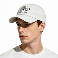 Casquettes de baseball en gros, broderie Mystic Eye, six panneaux, logo personnalisé, visière incurvée, style streetwear classique, casquette unisexe ajustable