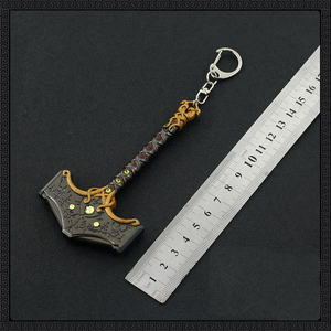 <span class=keywords><strong>God</strong></span> of <span class=keywords><strong>War</strong></span>: <span class=keywords><strong>Ragnarok</strong></span> Marteau de Thor 12cm 84g Porte-clés entièrement en métal - Product Image 5