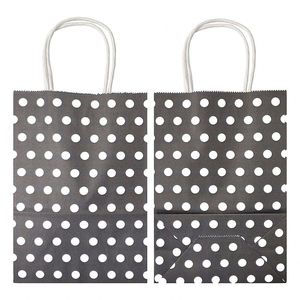 Bolsas de Papel Kraft con Asas para Regalos, Diseño de Puntos Pequeños, Ecológicas y Duraderas, con Logotipo Personalizado - Product Image 4