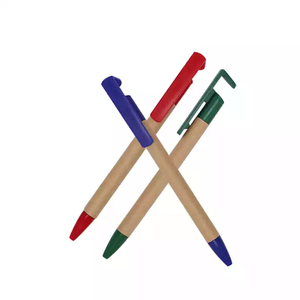 Meilleur stylo à bille écologique vert, papier à rouler, support de téléphone portable, écriture 2 en 1, avec logo personnalisé - Product Image 1