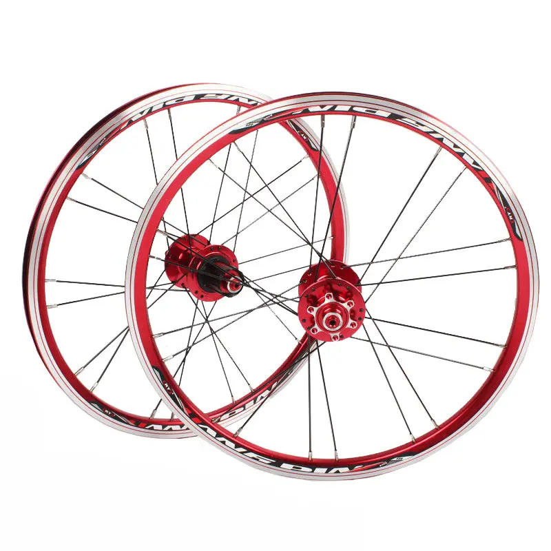 RT 451/406 BMX Folding 20" Bike Wheels 100/135mm 7-10s Wheelset Front Rear Wheel Set Disc Brake Aluminum Rims