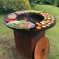 Prodotti unici corten grill BBQ island per cucina all'aperto