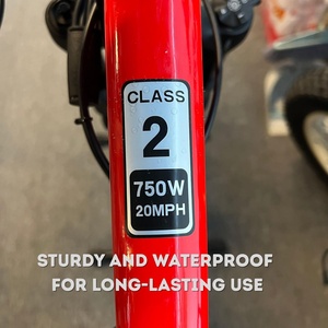 전기 자전거용 스티커 클래스 2 라벨 방수 배터리 식별 데칼 전기 자전거 식별용 - Product Image 6