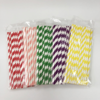 Pailles en papier de riz blanc pliables, compostables et bon marché, pailles de noël emballées individuellement